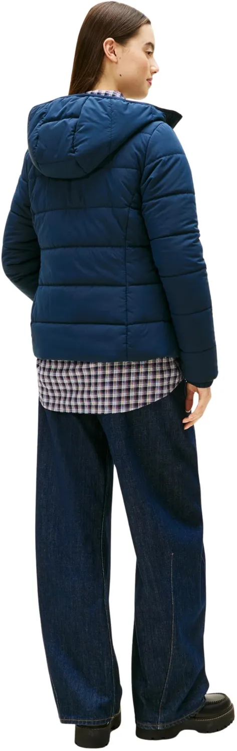Tommy Jeans Pufferjacke Hooded M Kapuze schwarz