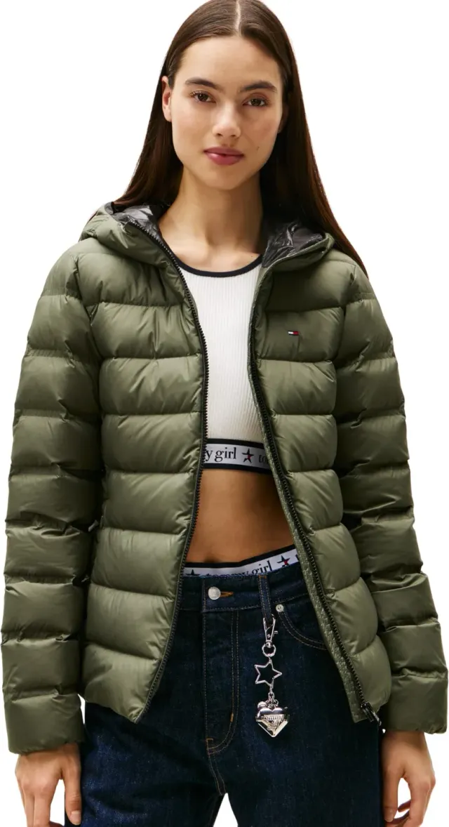 Tommy Jeans Pufferjacke Damen Slim Kapuze gesteppt
