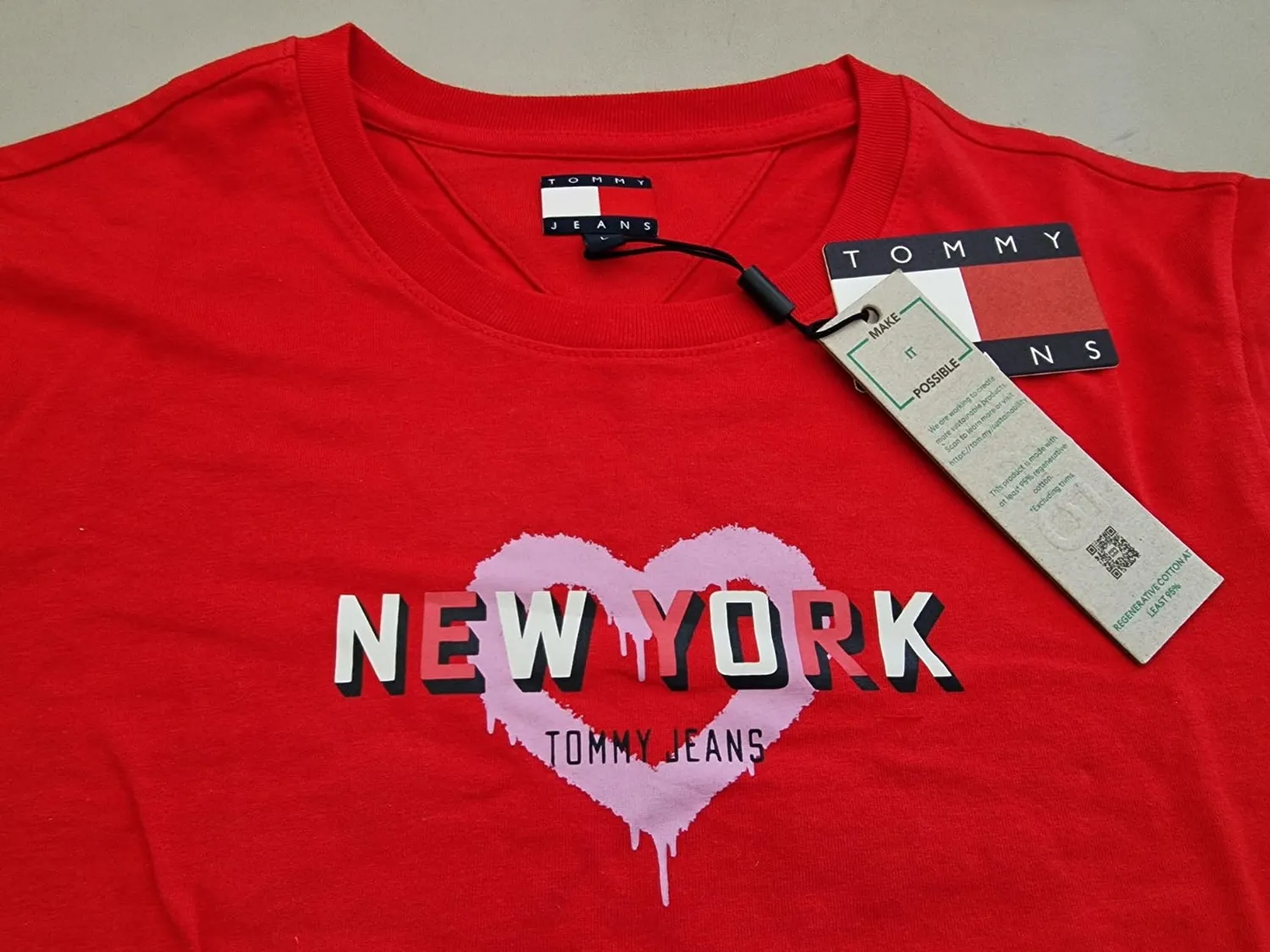 Tommy Jeans TJ X NYC T-Shirt Damen S Blau Rundhals