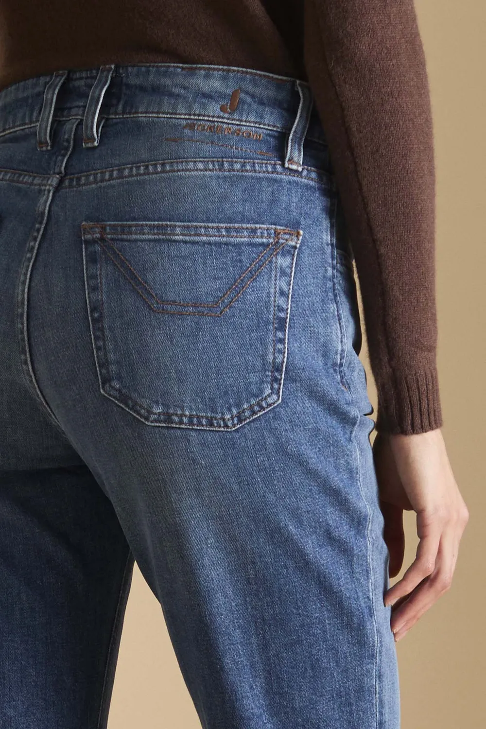 Jeckerson Jane Jeans Damen Mittelblau Straight Fit