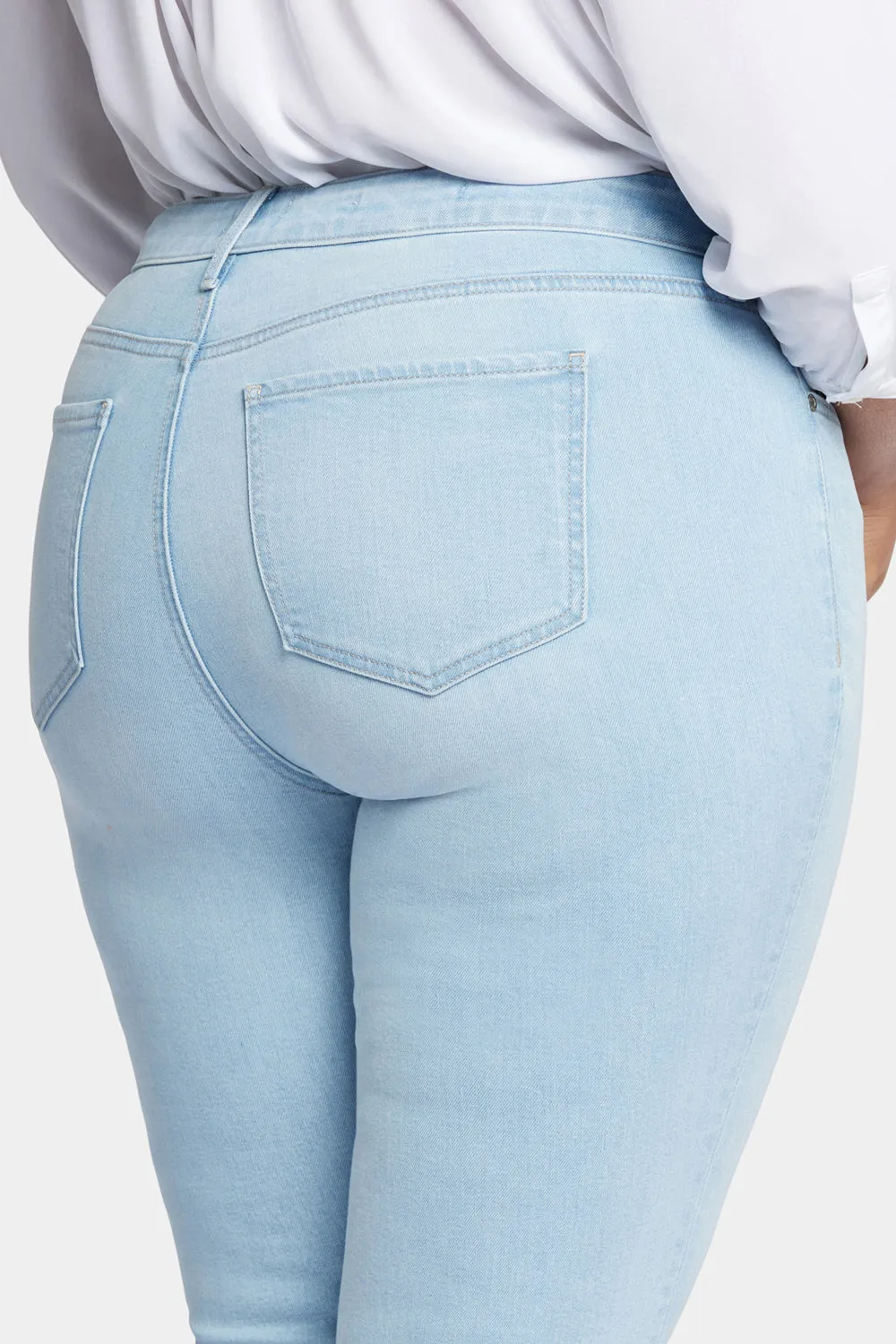 NYDJ Marilyn Straight Crop Jeans Plus Size Brightside blau