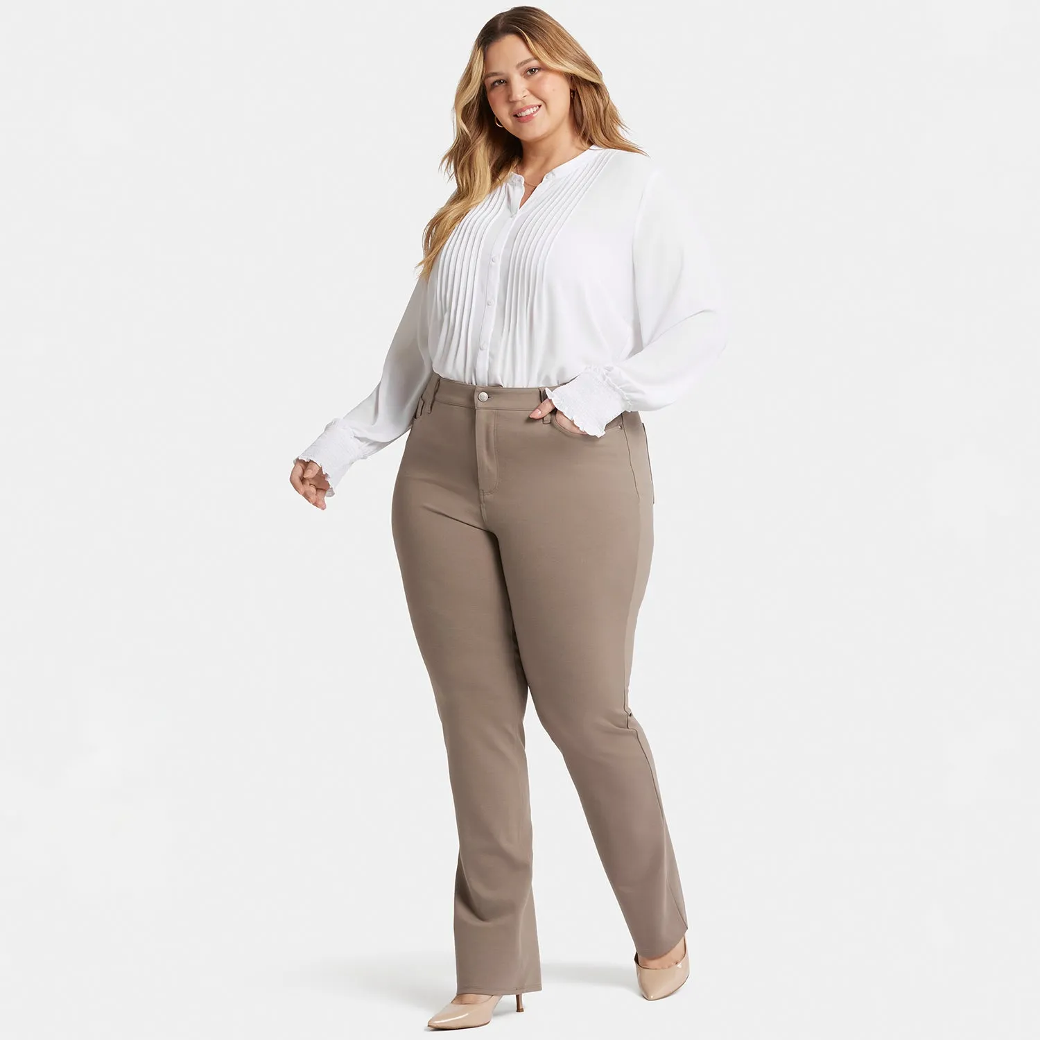 NYDJ Marilyn Straight Hose Plus Size Saddlewood