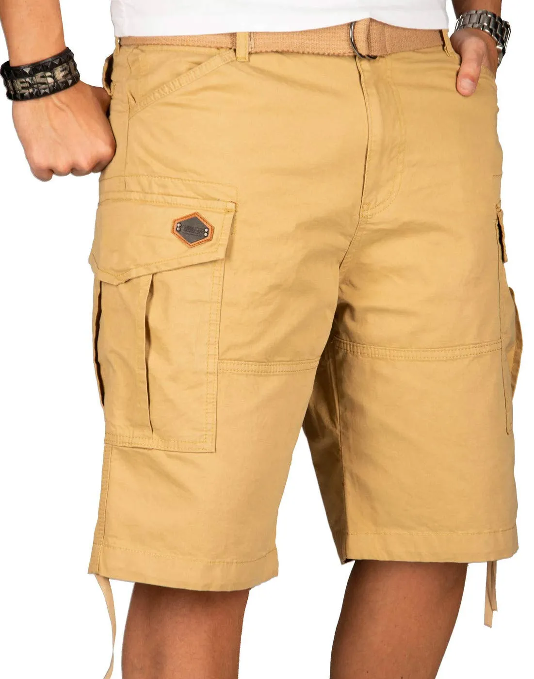 Alessandro Salvarini AS-133 Cargoshorts Herren 31W mit Gürtel