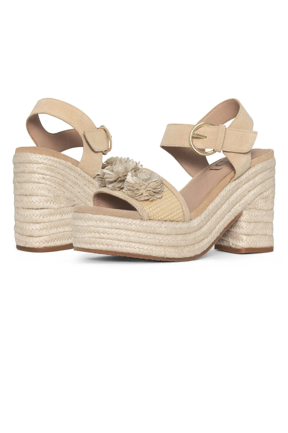 NYDJ Houston Platform Sandalen Natural