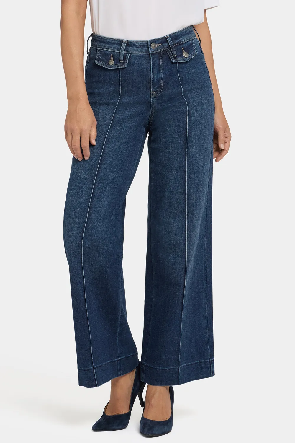 NYDJ Teresa Wide Leg Jeans Louvre Sapphire dunkelblau