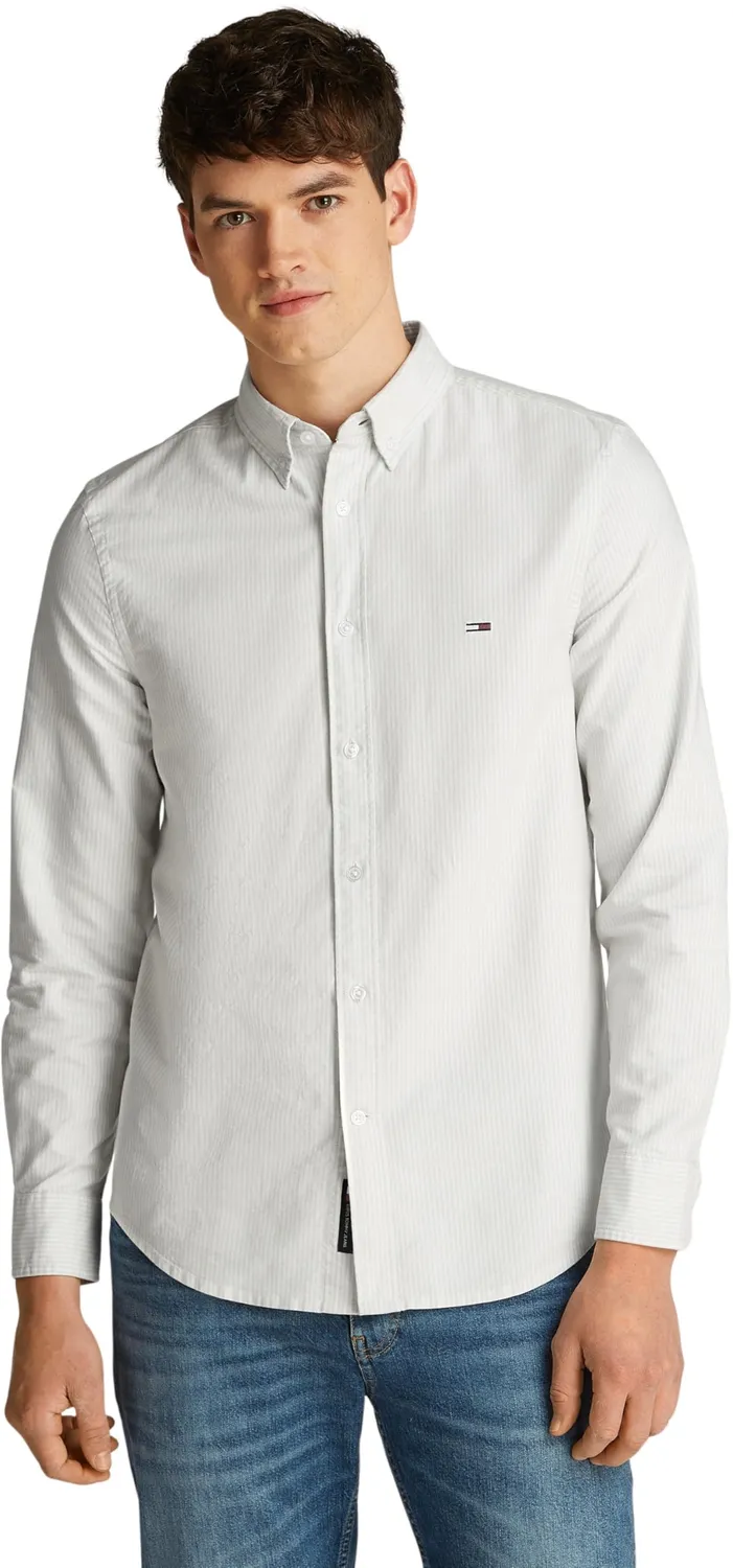 Tommy Jeans Slim Fit Stripe Oxford Hemd Herren XXL