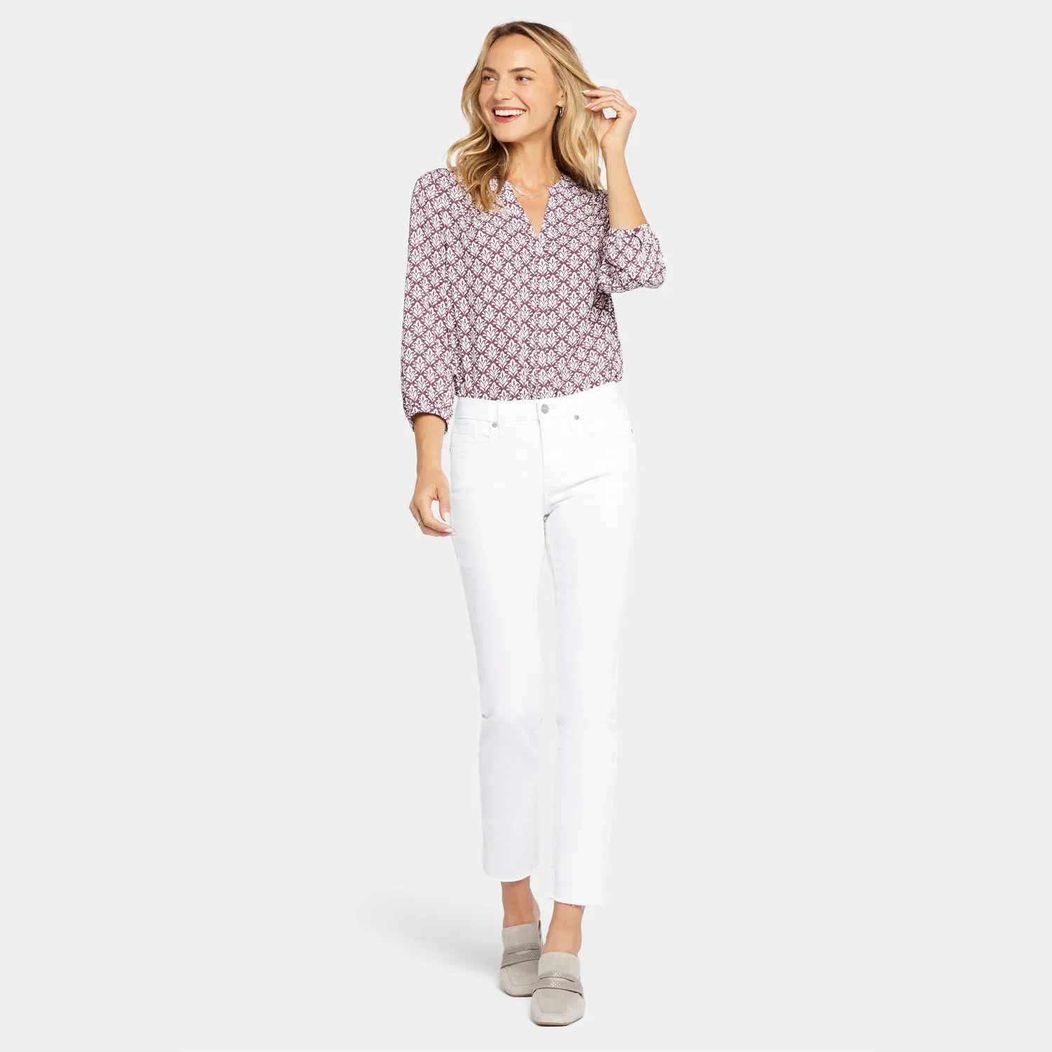 NYDJ Sheri Slim Ankle Jeans Optic White weiß