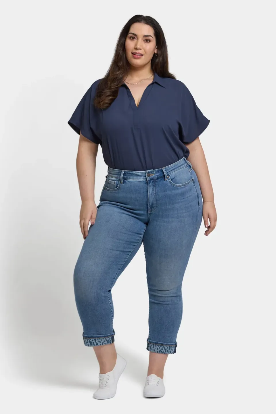 NYDJ Marilyn Straight Plus Jeans Barcelona Breeze