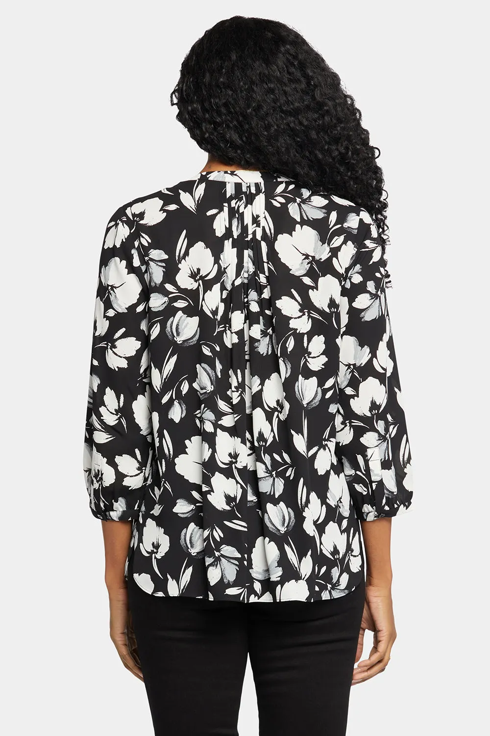 NYDJ Pintuck Bluse Bellefontaine 3/4-Arm recycelt
