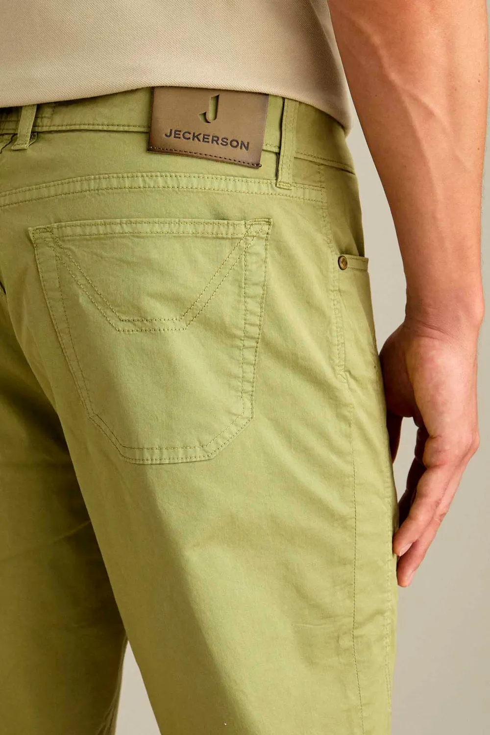 Jeckerson Jayden Bermuda Slim Fit Salbeigrün Stretch