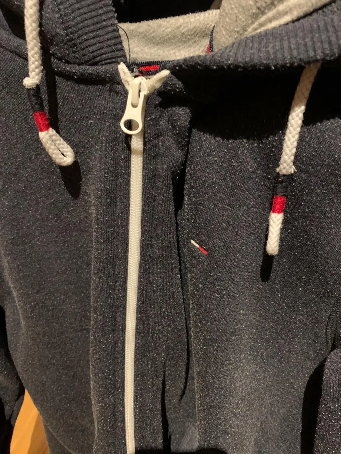 Tommy Jeans Flag Zip Thru Hoodie Herren Kapuze Schwarz