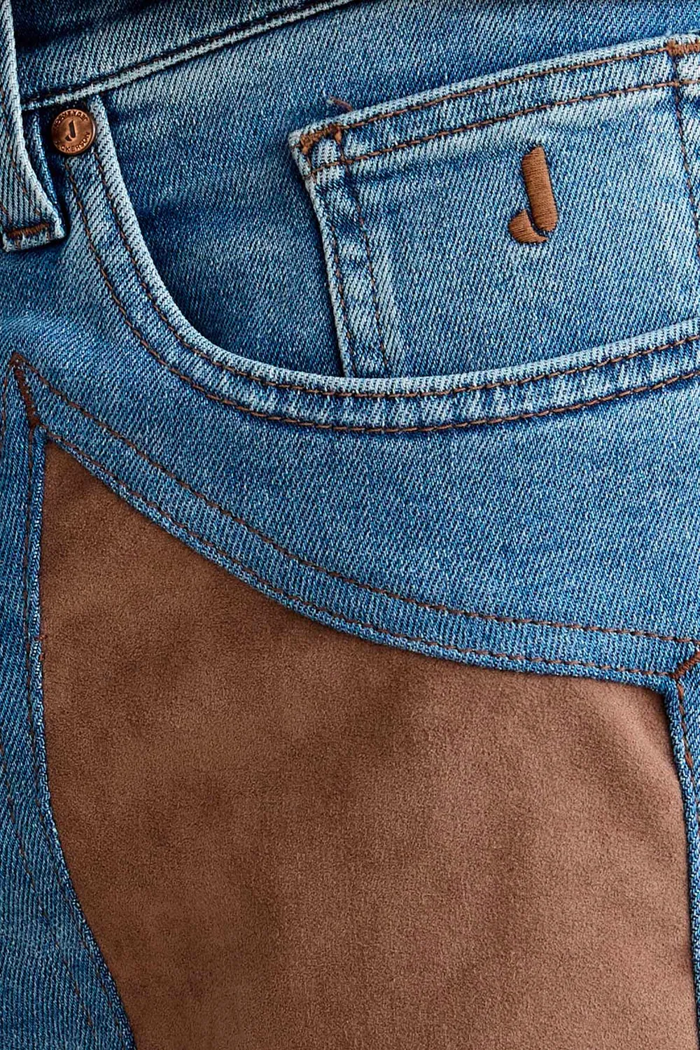 Jeckerson John Slim Fit Jeans Hellblau Alcantara Beige