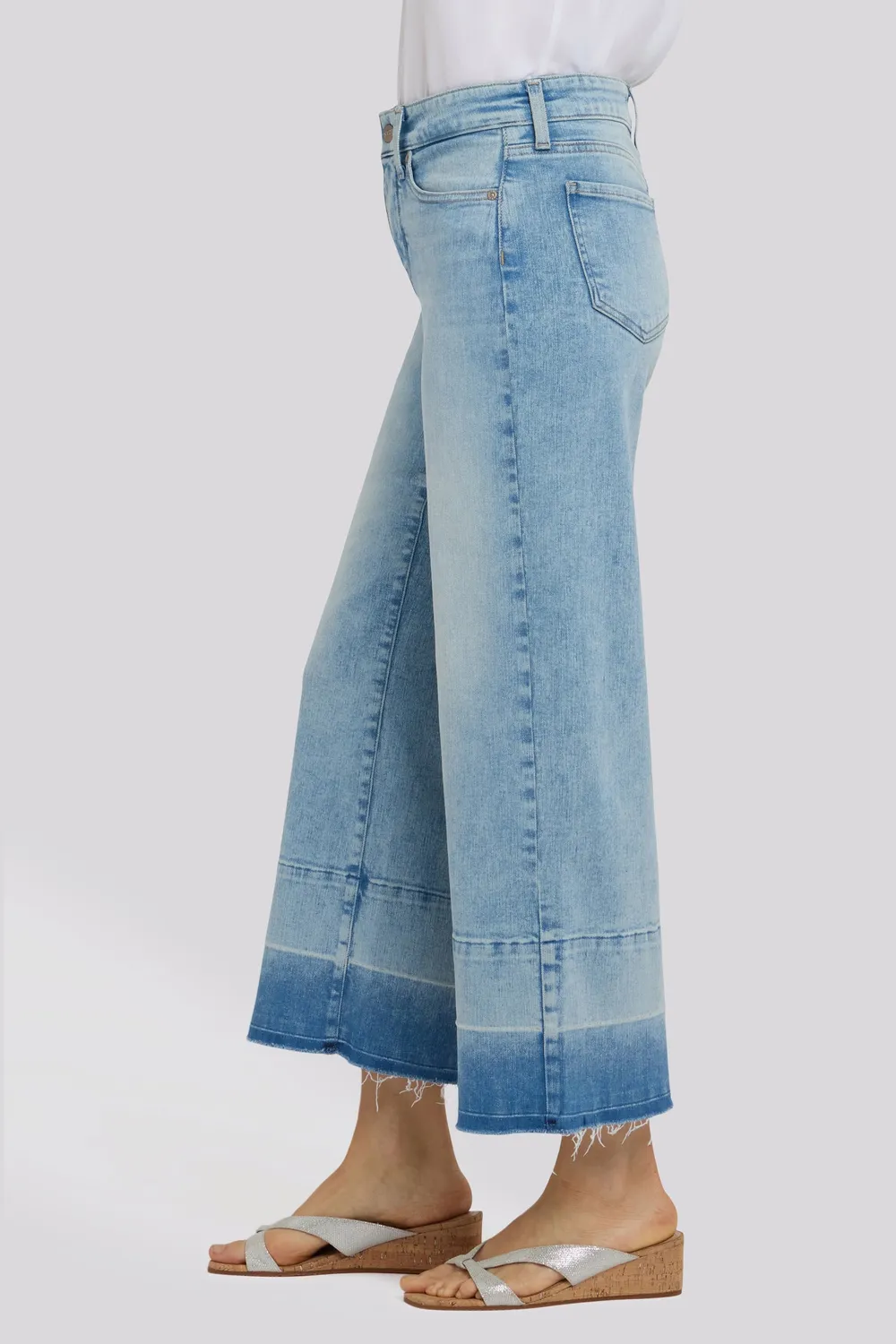 NYDJ Teresa Wide Leg Ankle Jeans Oasis Sand