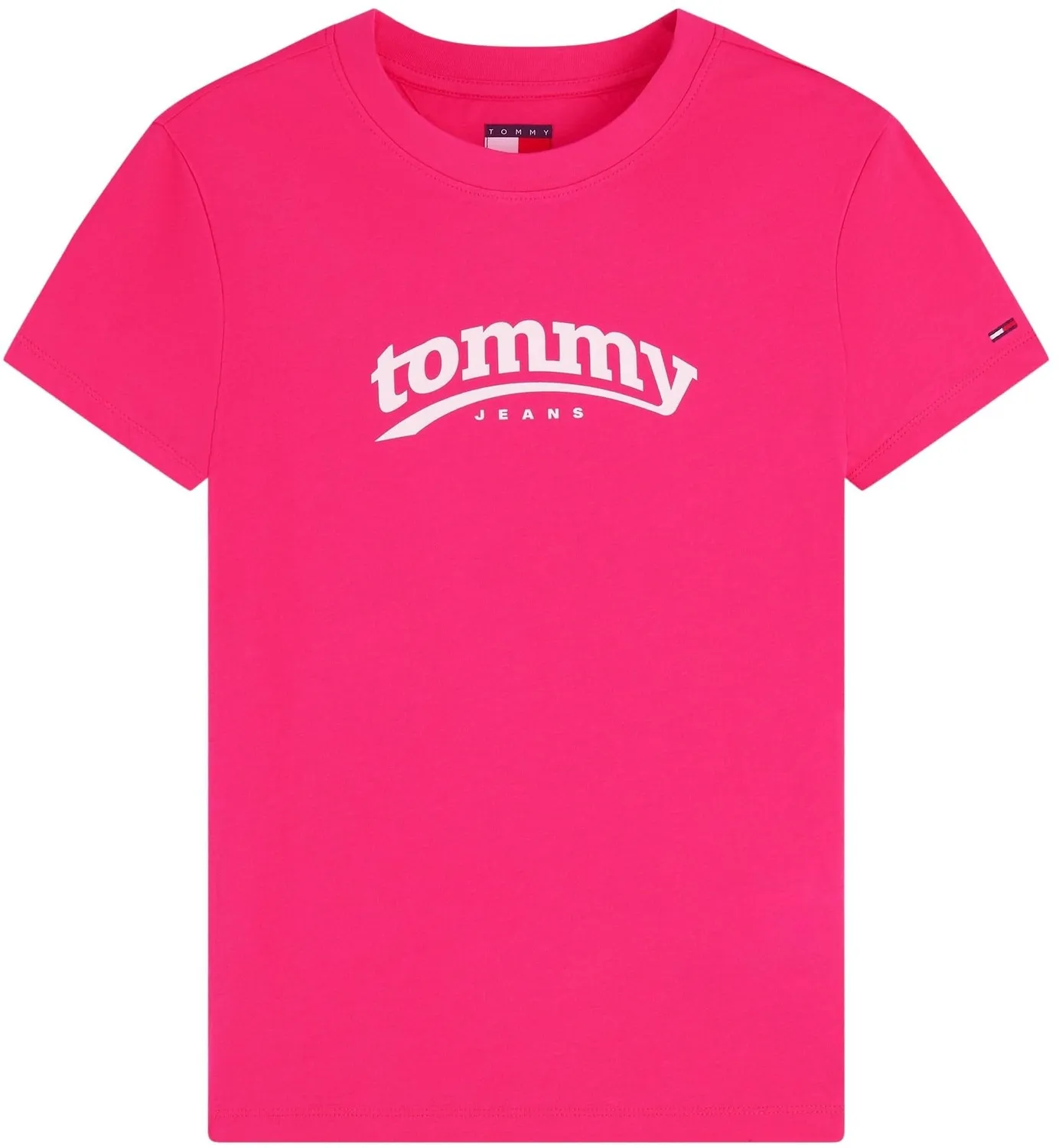 Tommy Jeans Slim ESS Logo Kurzarmshirt Baumwolle