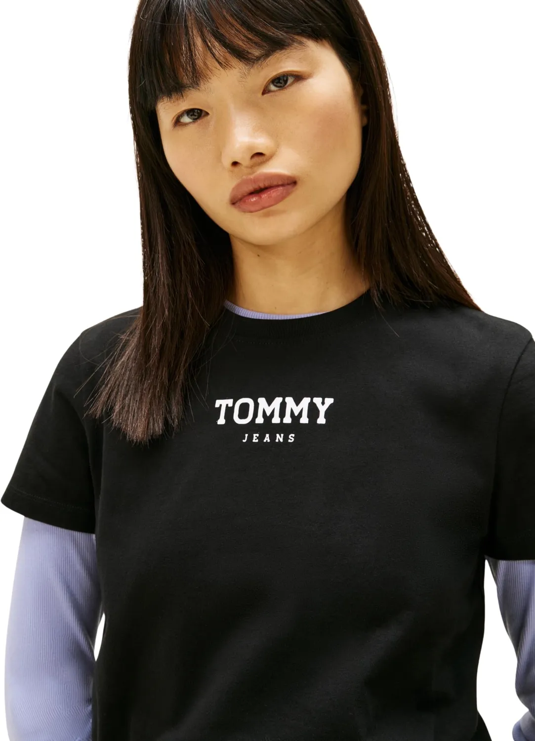 Tommy Jeans S/S T-Shirt Damen Schwarz Gr. L