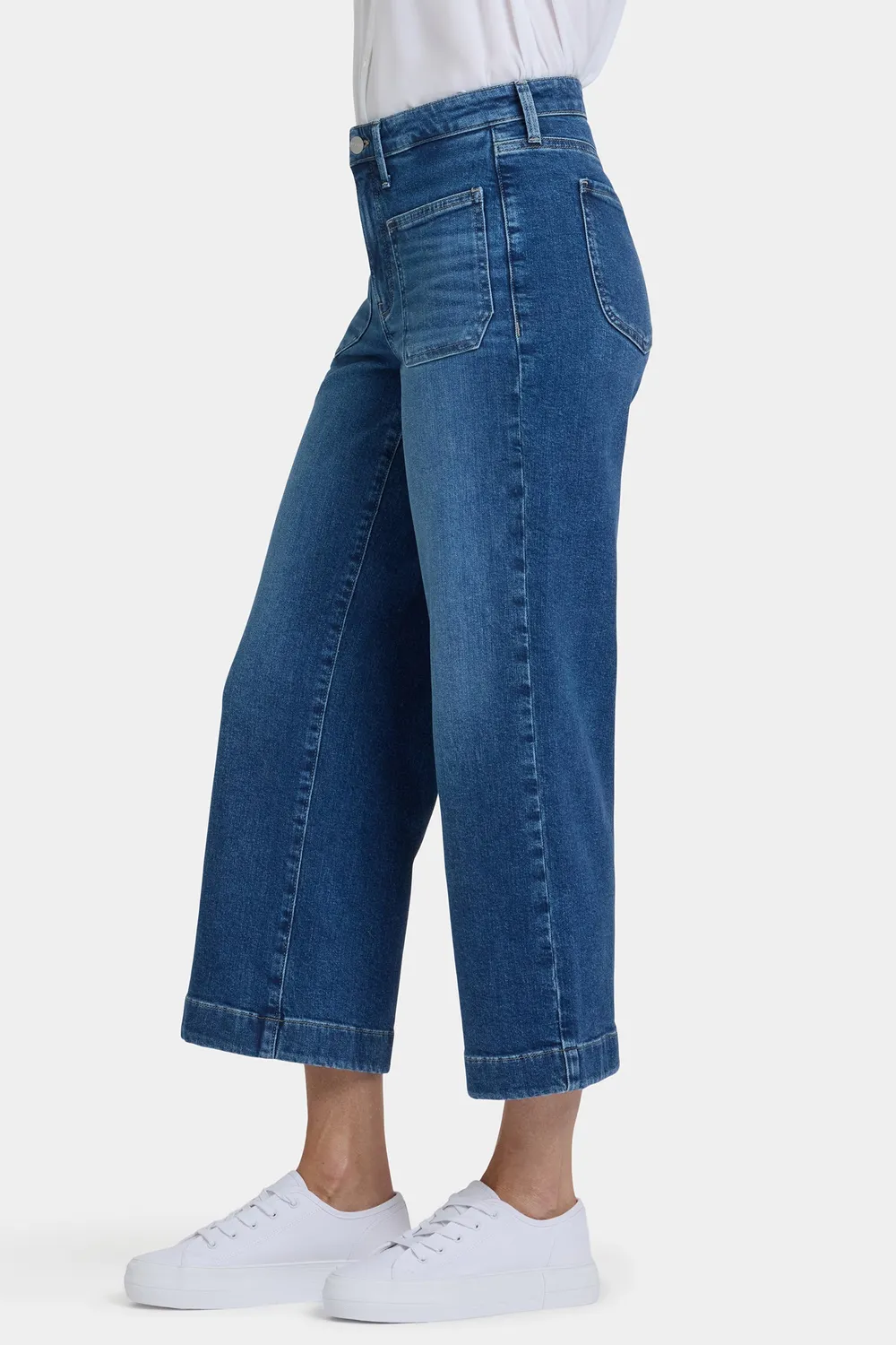 NYDJ Teresa Wide Leg Ankle Jeans Opera Blue High Rise