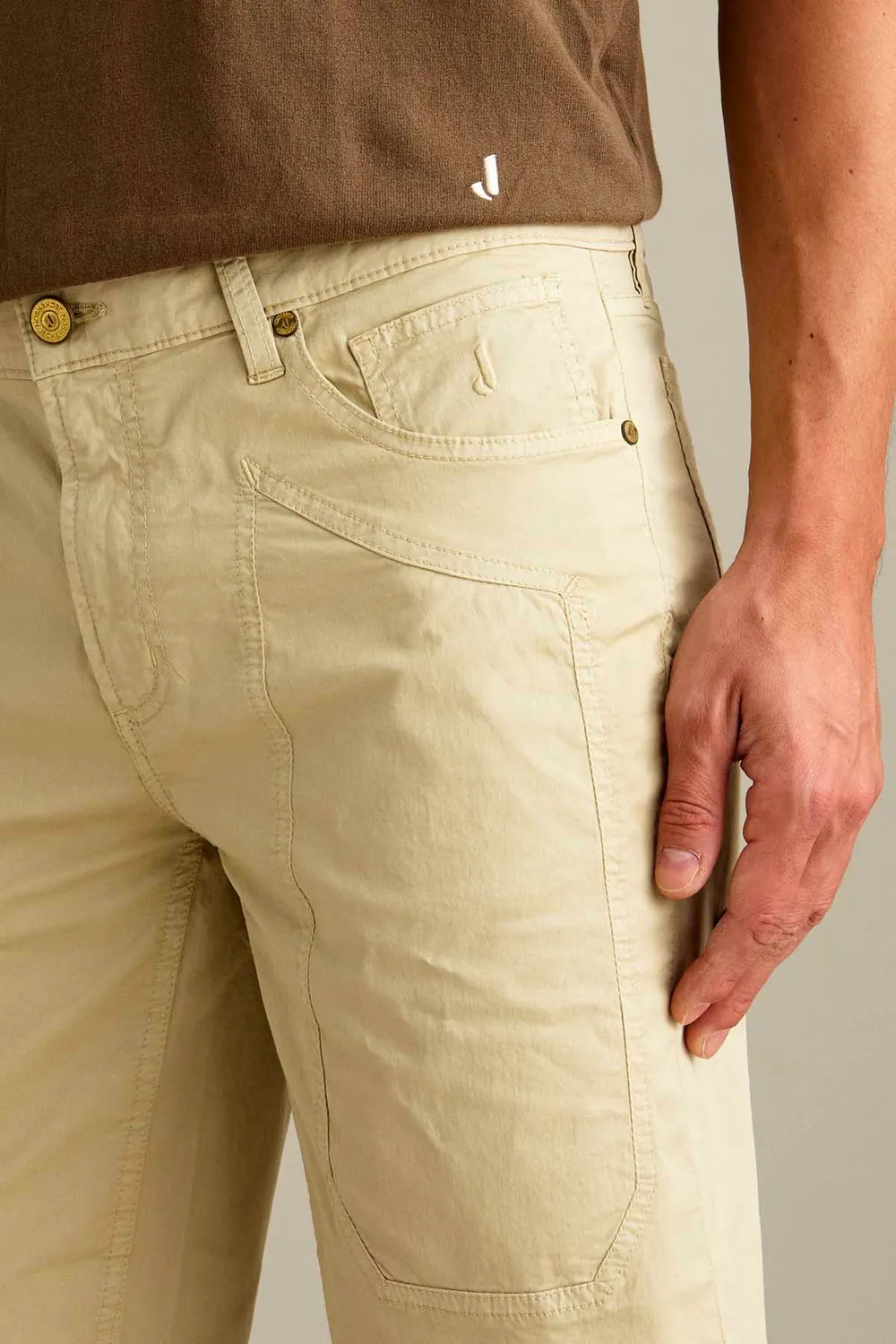 Jeckerson Jayden Toppa Bermuda hellbeige Stretch
