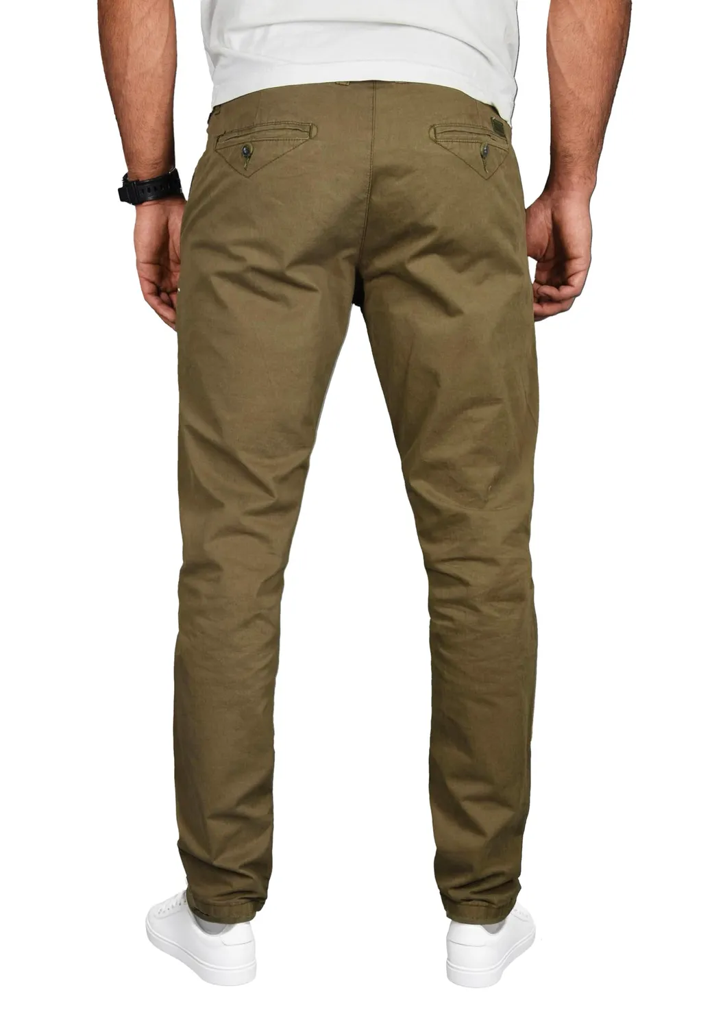 Alessandro Salvarini AS-095 Herren Chino Regular Fit Schwarz