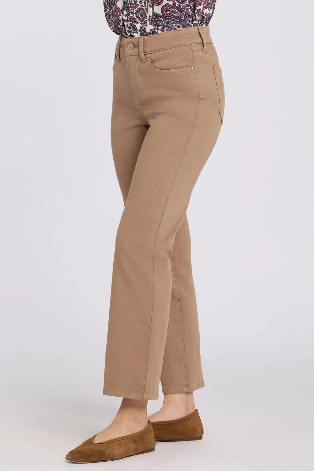 NYDJ Marilyn Straight Ankle Jeans Toasted Coconut