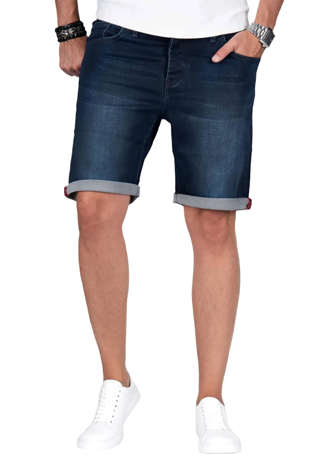 Alessandro Salvarini Jeansshorts 33W Herren Stretch