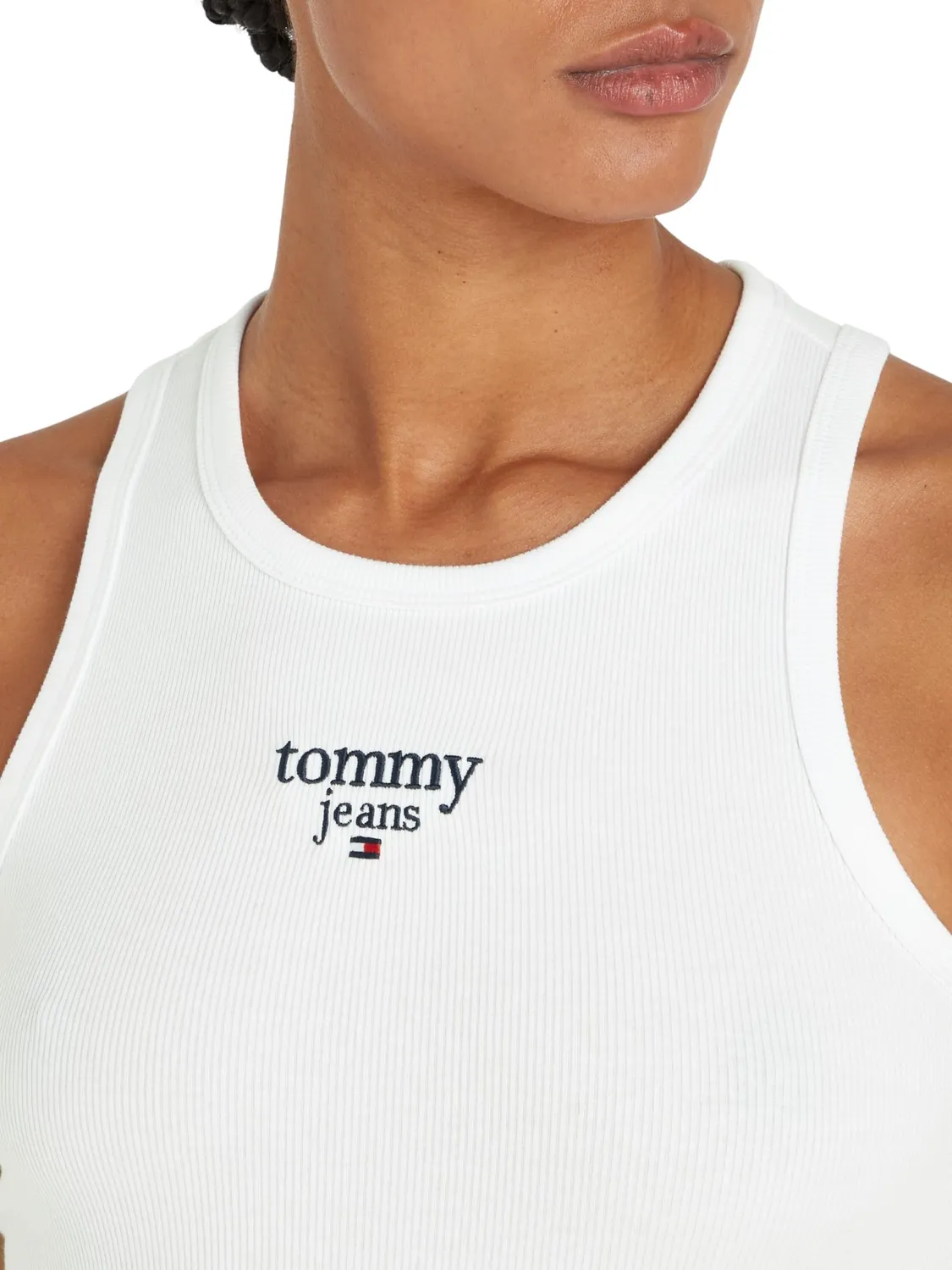 Tommy Jeans Slim Logo Tank Top 6XL Weiß Baumwolle