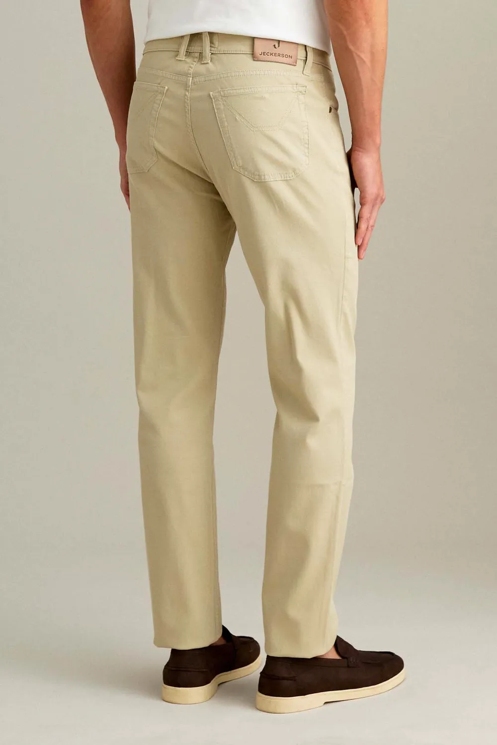 Jeckerson Jordan Herrenhose Slim Fit Beige Hell Stretch