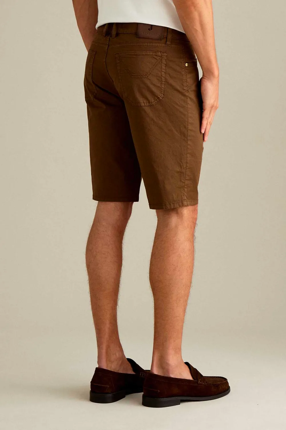 Jeckerson Jo Bermuda Hellbraun Gabardine Slim Fit