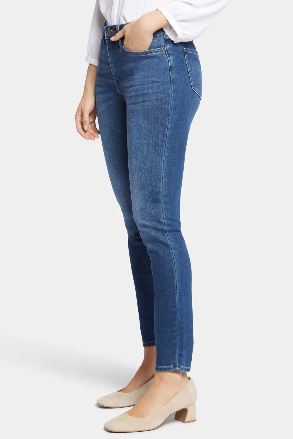 NYDJ Ami Skinny Presidio Jeans Blau High Rise