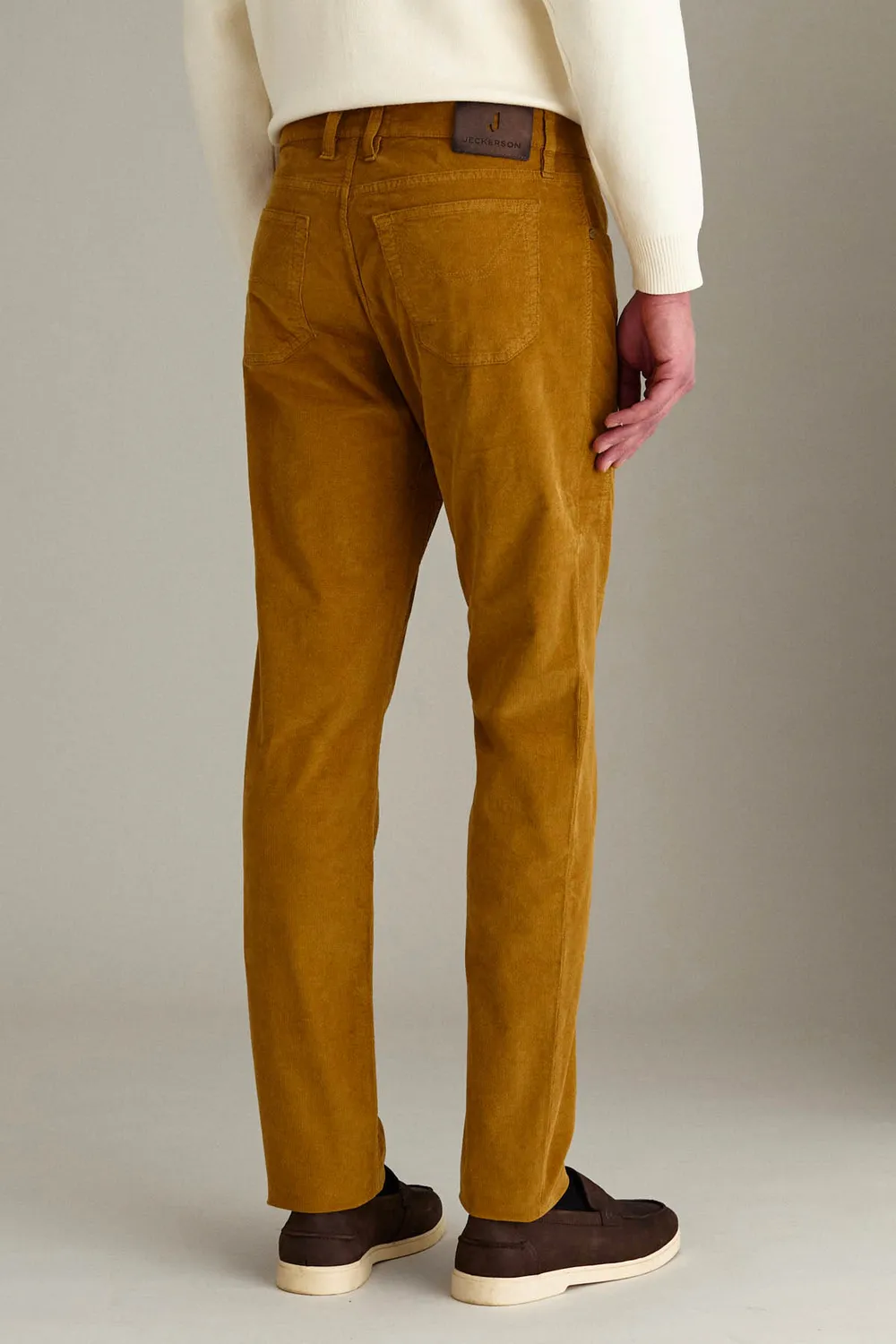 Jeckerson John Slim Fit Samthose zederngelb Stretch