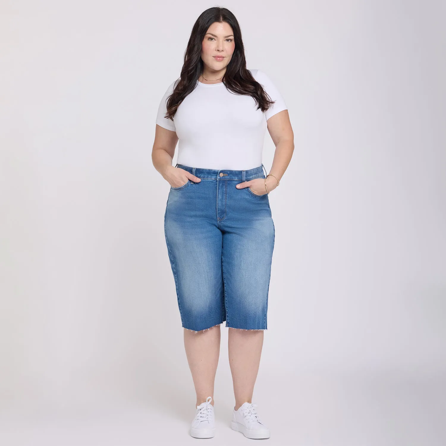 NYDJ Kristie 80s Bermuda Shorts Plus Pacifica Denim