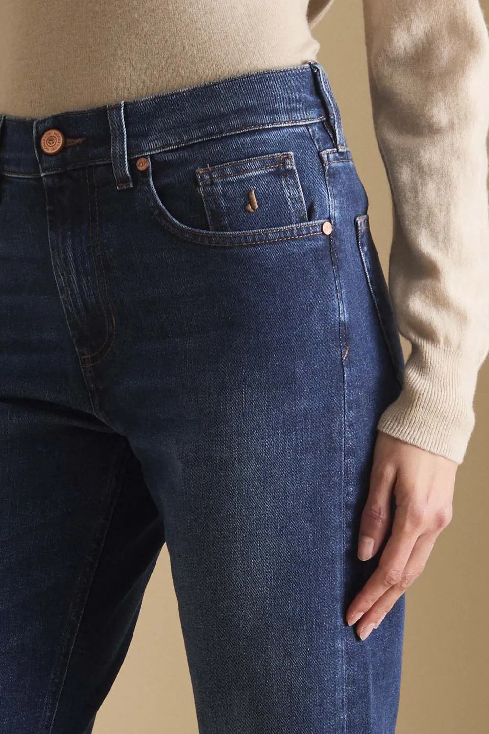 Jeckerson Jane Straight Fit Jeans Dunkelblau Damen