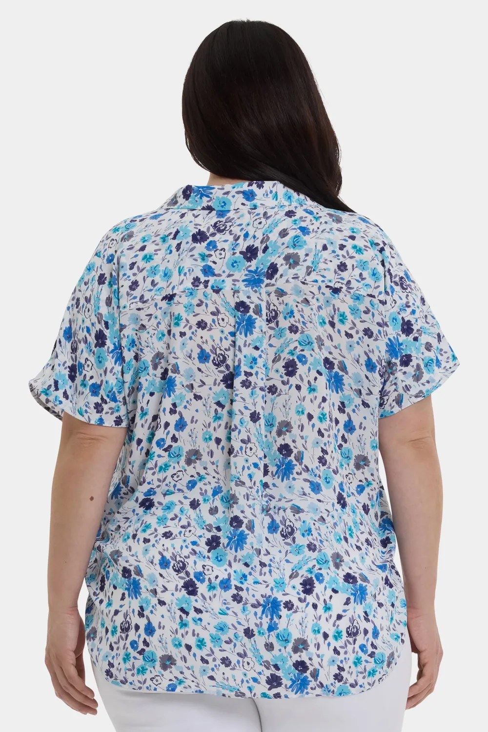 NYDJ Becky Kurzarm Bluse Plus Jimena Garden leicht
