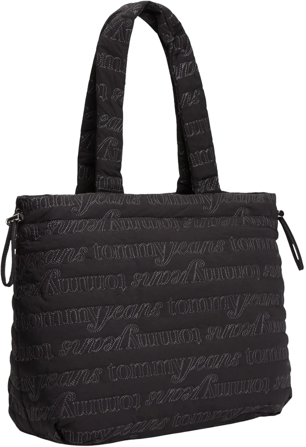 Tommy Jeans Icon Nylon Tote Gross Schwarz Nylon-Shopper