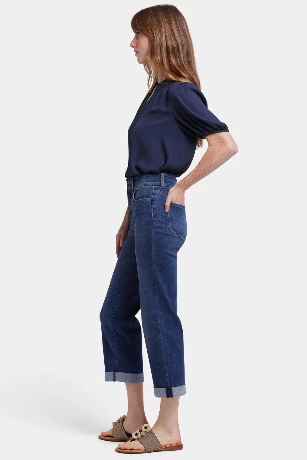 NYDJ Bailey Relaxed Straight Crop Jeans Asturia