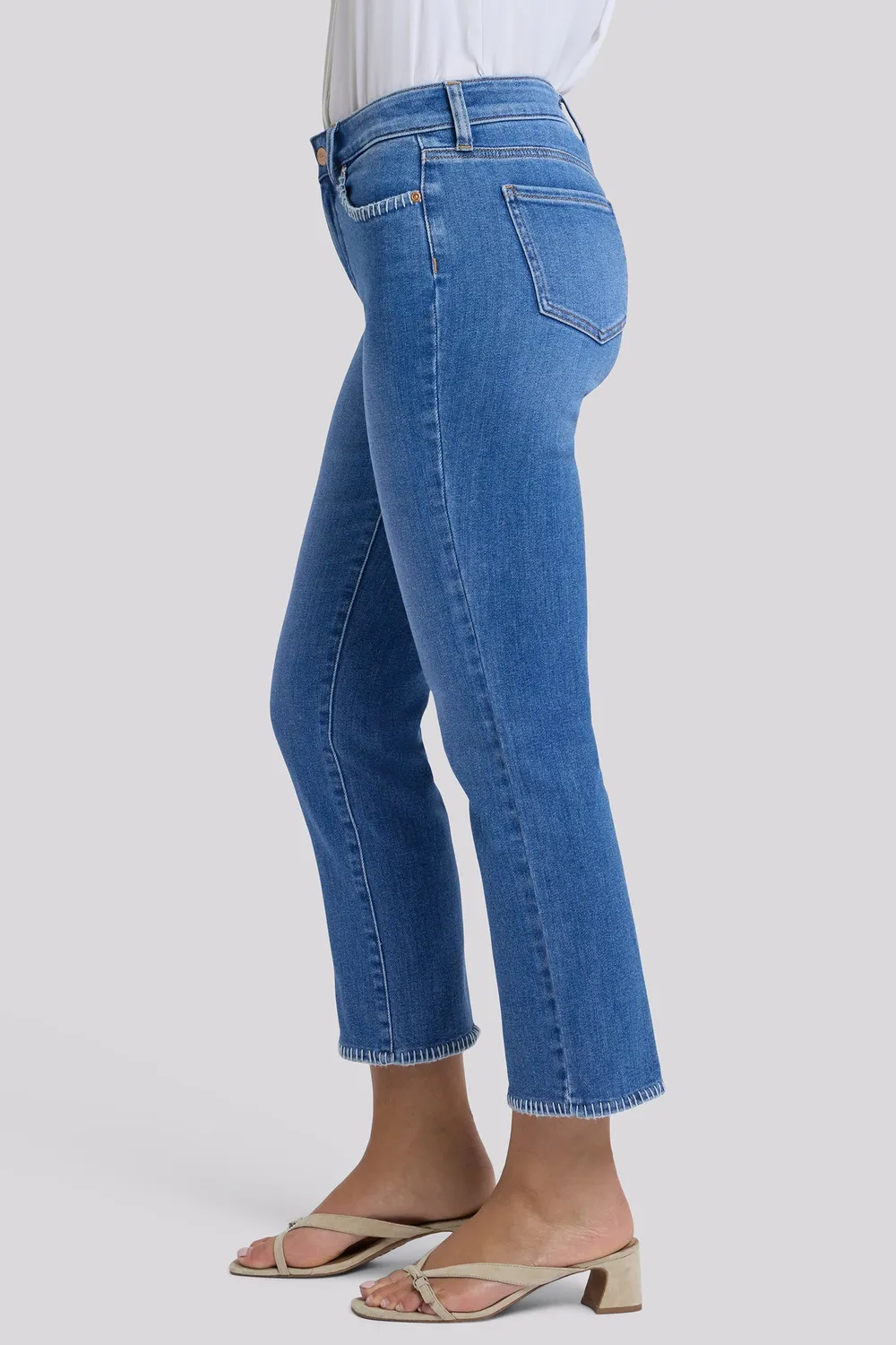 NYDJ Marilyn Straight Ankle Jeans Blue Paradise Petite