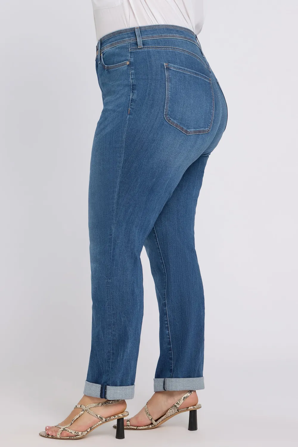 NYDJ Marilyn Straight Plus Size Jeans Wild River High Rise