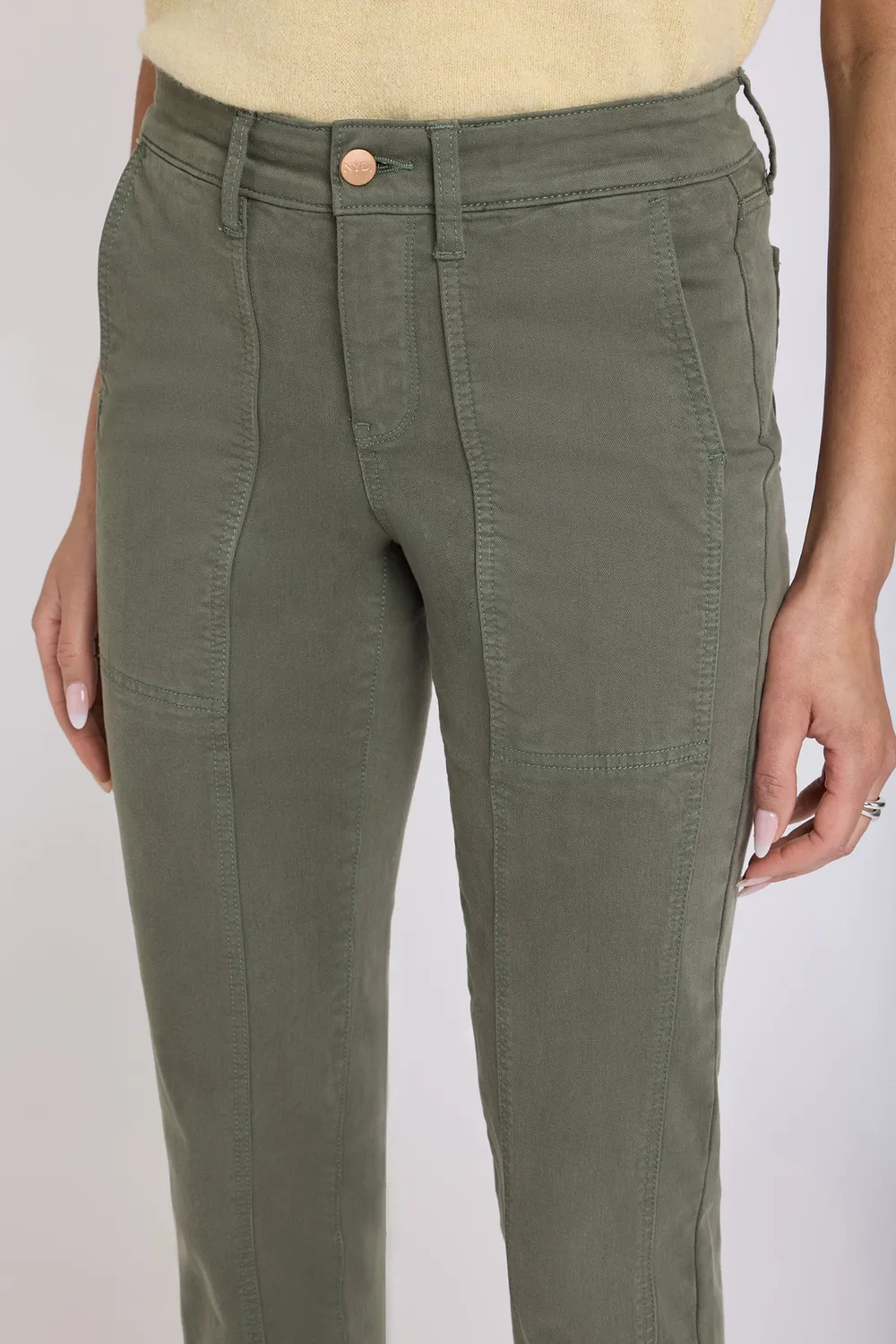 NYDJ Margot Girlfriend Jeans Desert Green Mid Rise