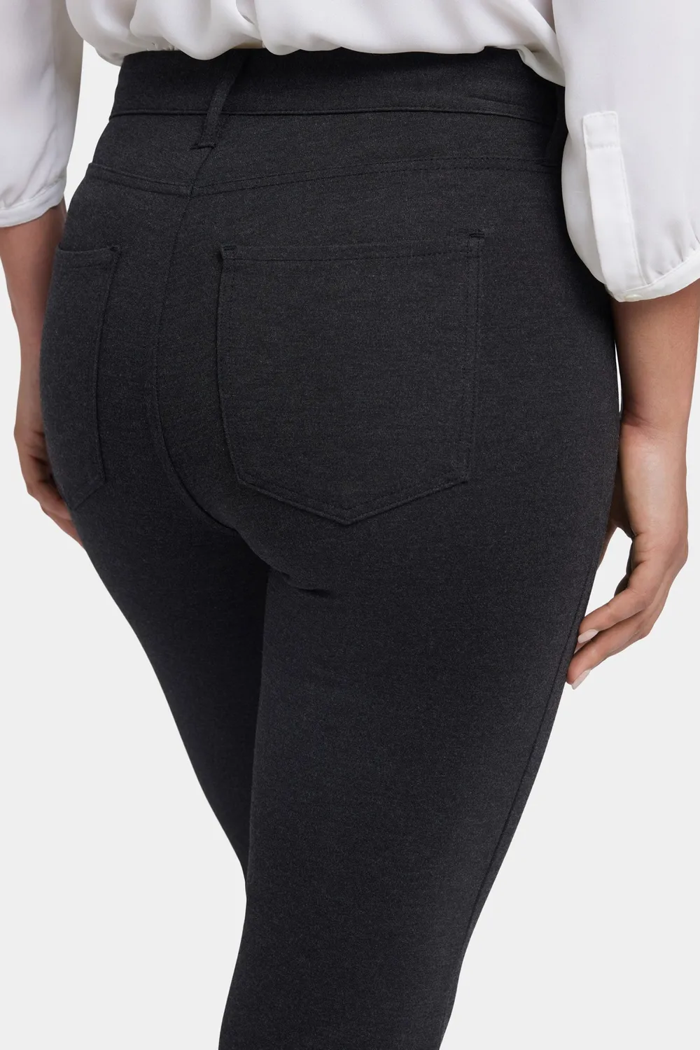 NYDJ Marilyn Straight Pants Charcoal Stoffhose Grau Shape