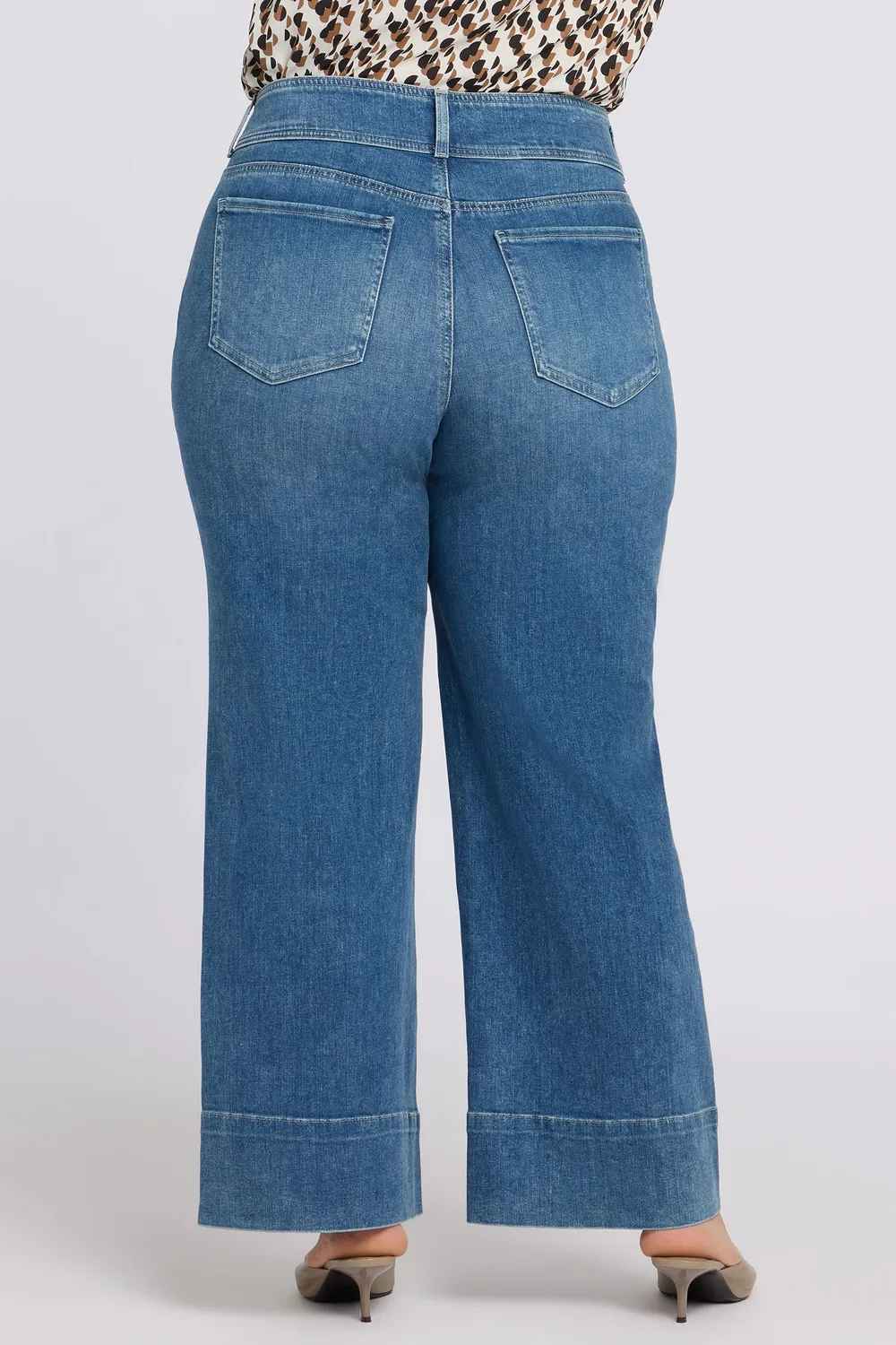 NYDJ Teresa Wide Leg Jeans Breezy Palms Plus Size