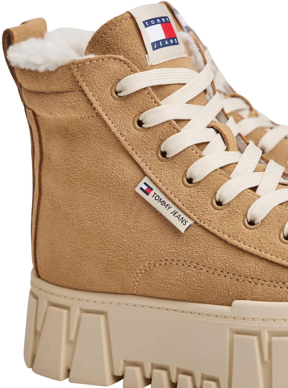 Tommy Jeans Vulc Flatform EN02894 Stiefelette Hellbraun Gr. 42 Plateau