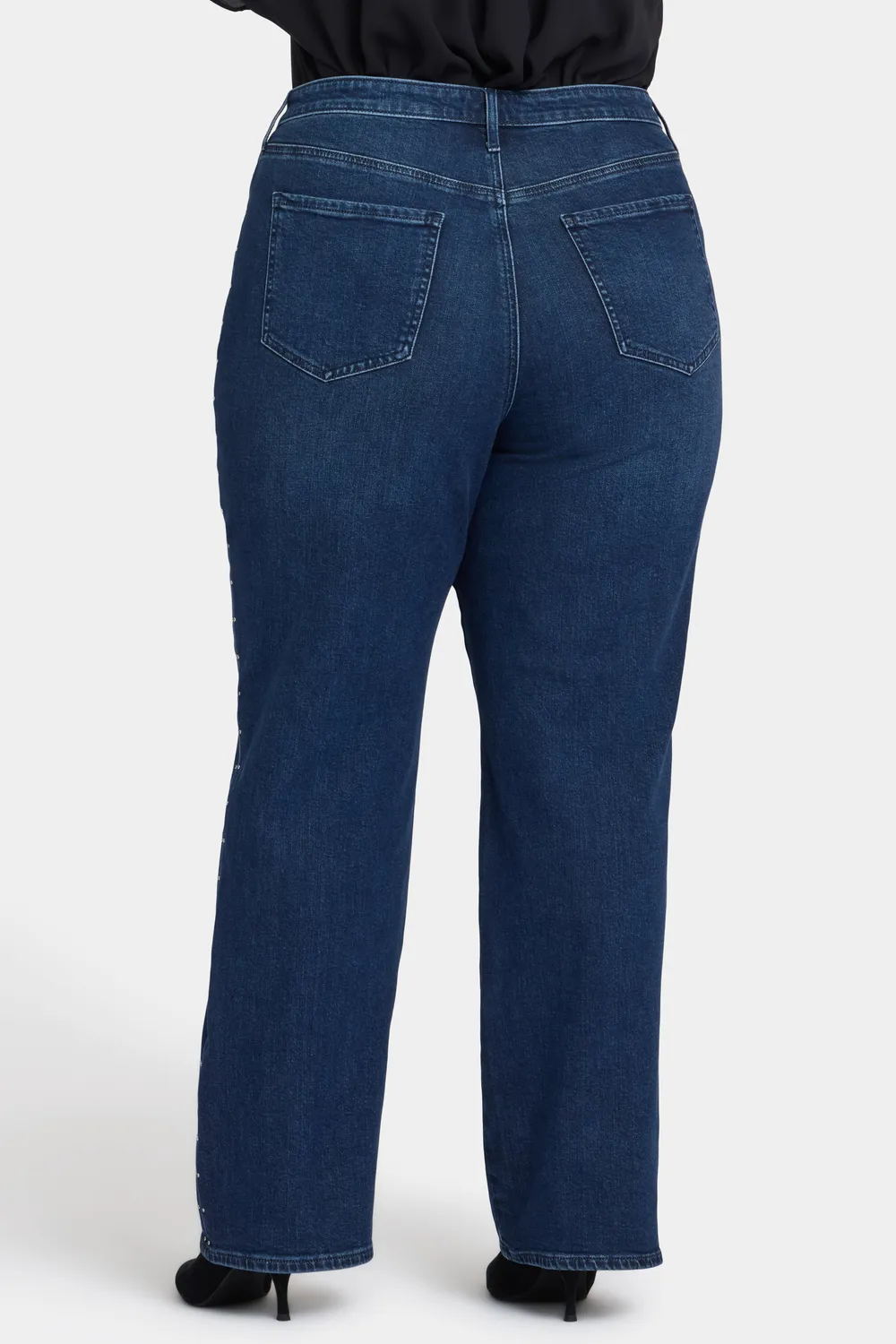 NYDJ Brooke Loose Straight Plus Jeans Louvre Sapphire
