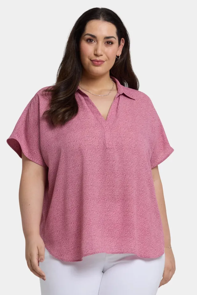NYDJ Becky Bluse Bonavista Plus Kurzarm