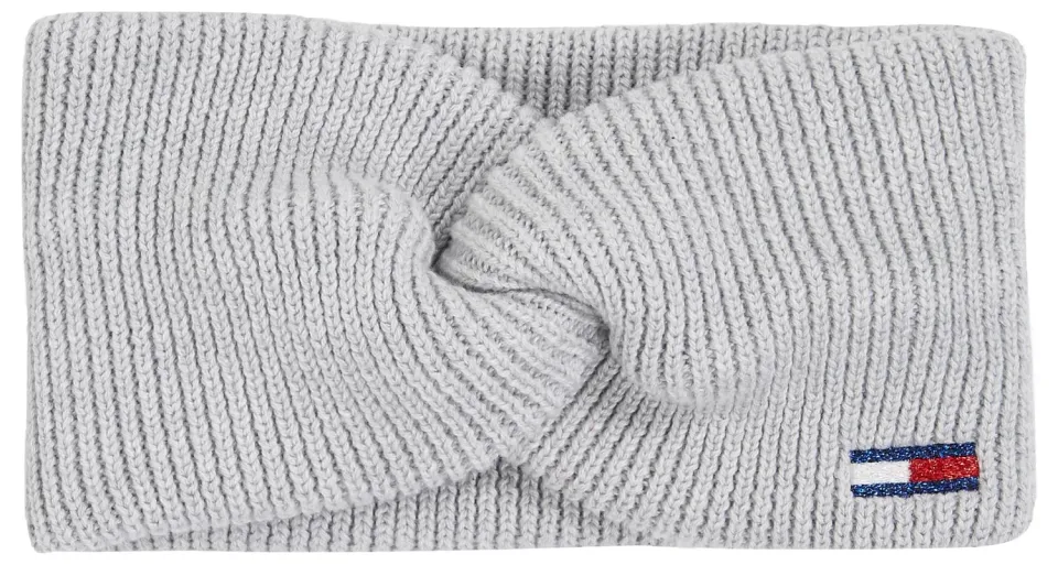 Tommy Jeans TJW Flag Headband AW0AW15475 Stirnband Grau OS gestrickt