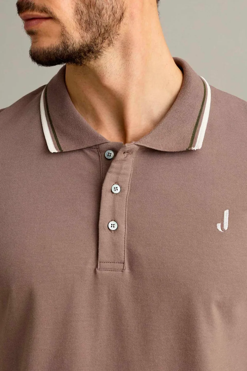 Jeckerson Polo Schoko Braun Pique Kurzarm