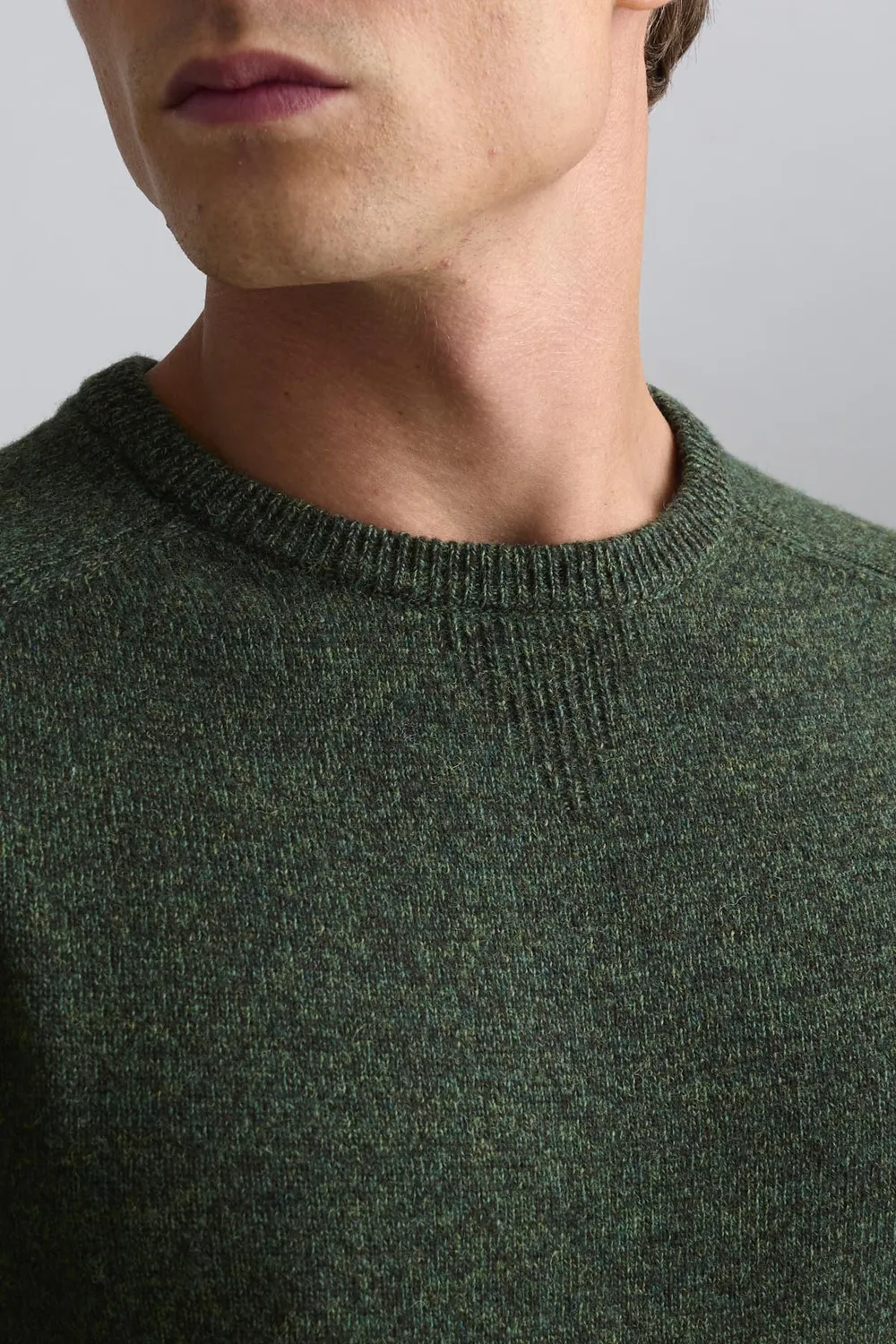 Jeckerson Girocollo Raglan Pullover Wolle militärgrün
