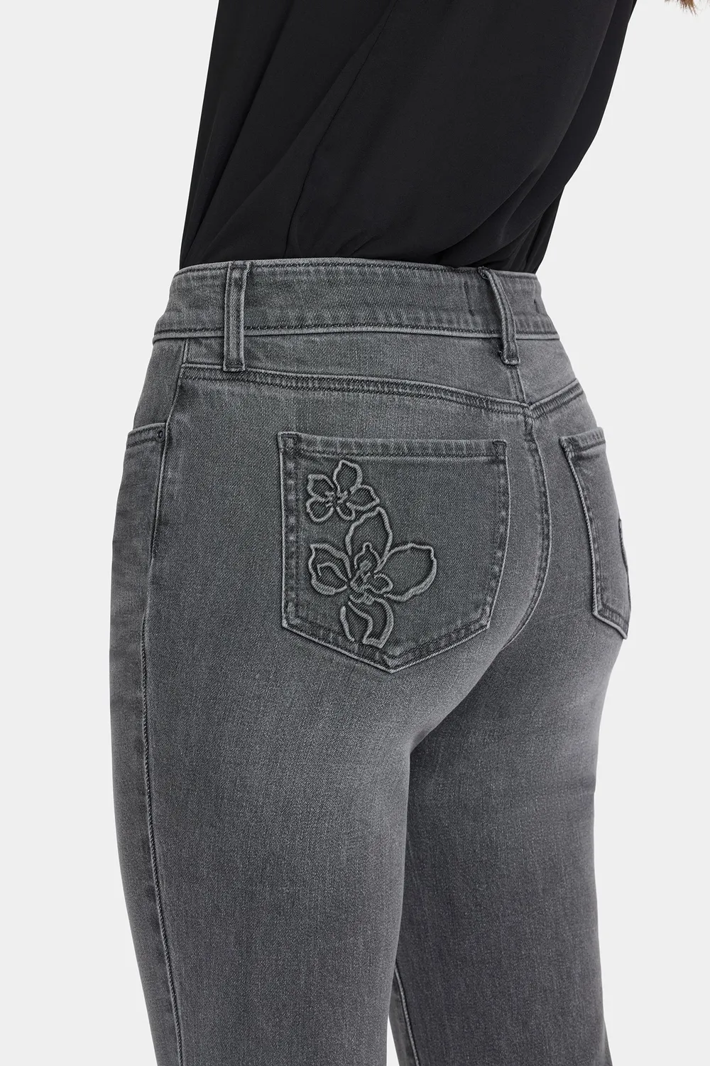 NYDJ Marilyn Straight Ankle Jeans Dusty Ash Grau