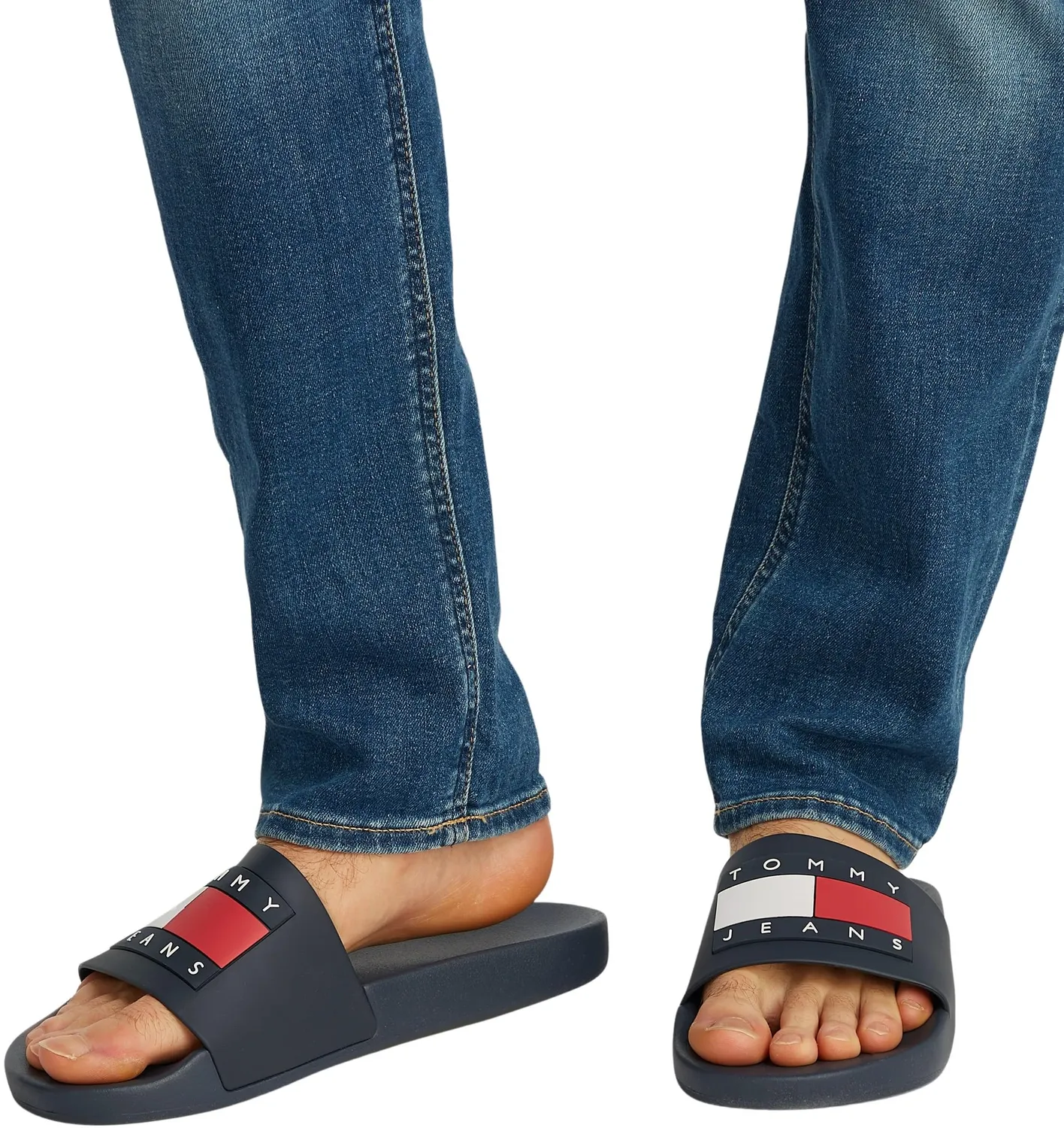 Tommy Jeans Pool Slide Essential Badelatschen 43 Blau