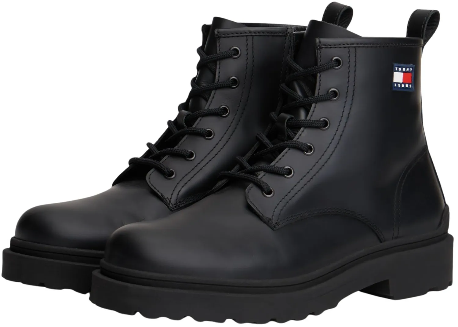 Tommy Jeans Mid Boot Lace Up Rubberized Stiefel 46 EU Leder