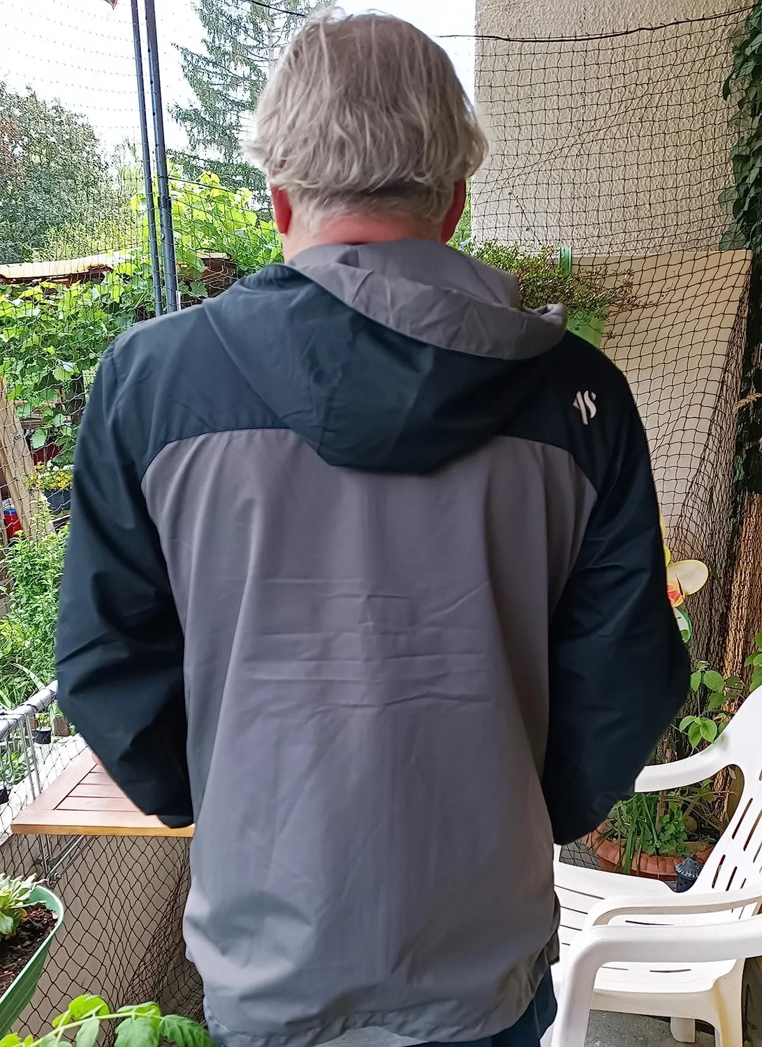 Alessandro Salvarini AS322 Regenjacke Dunkelgrau-Schwarz
