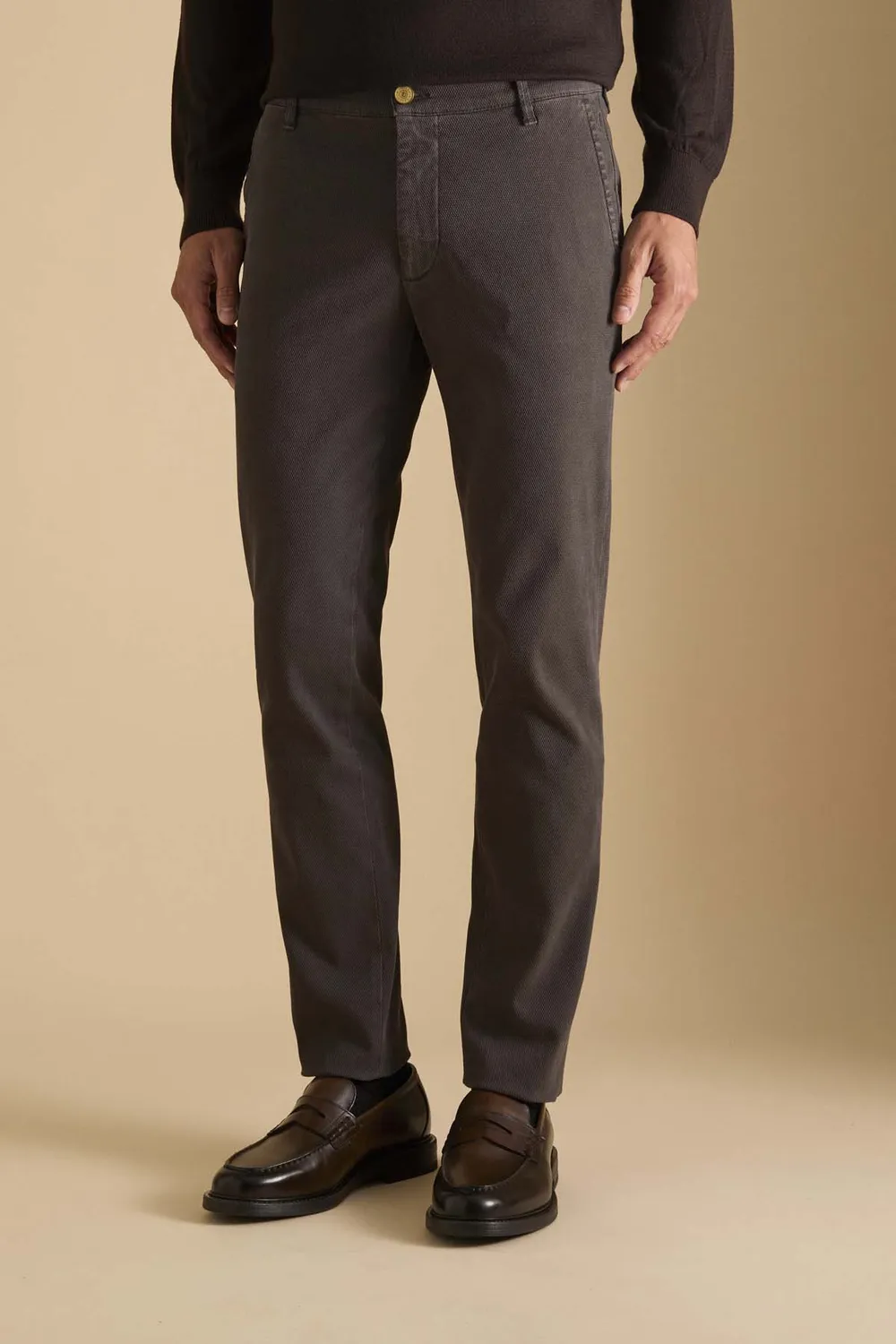 Jeckerson Jack Chino Slim Fit dunkelbraun Stretch
